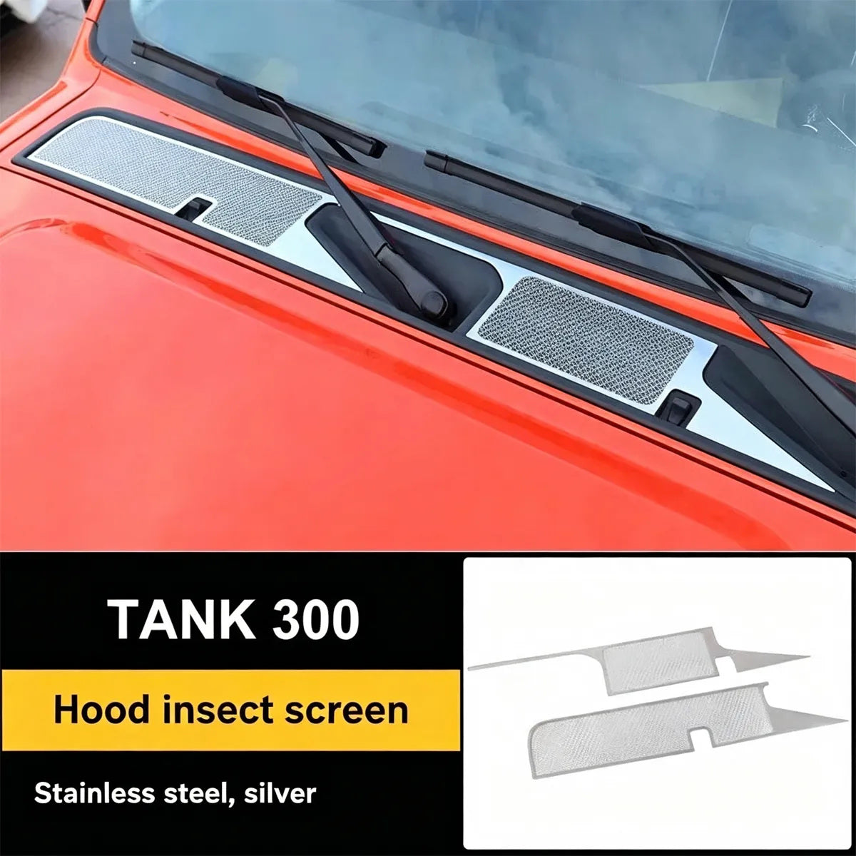 GWM Tank 300 cowl vent insect mesh, silver