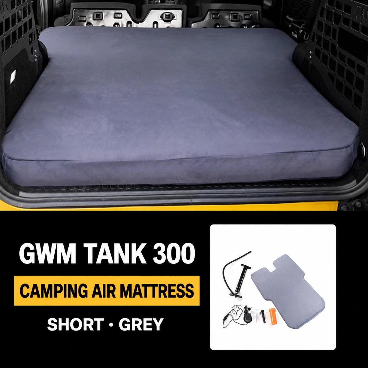 GWM Tank 300 camping air mattress – Short grey