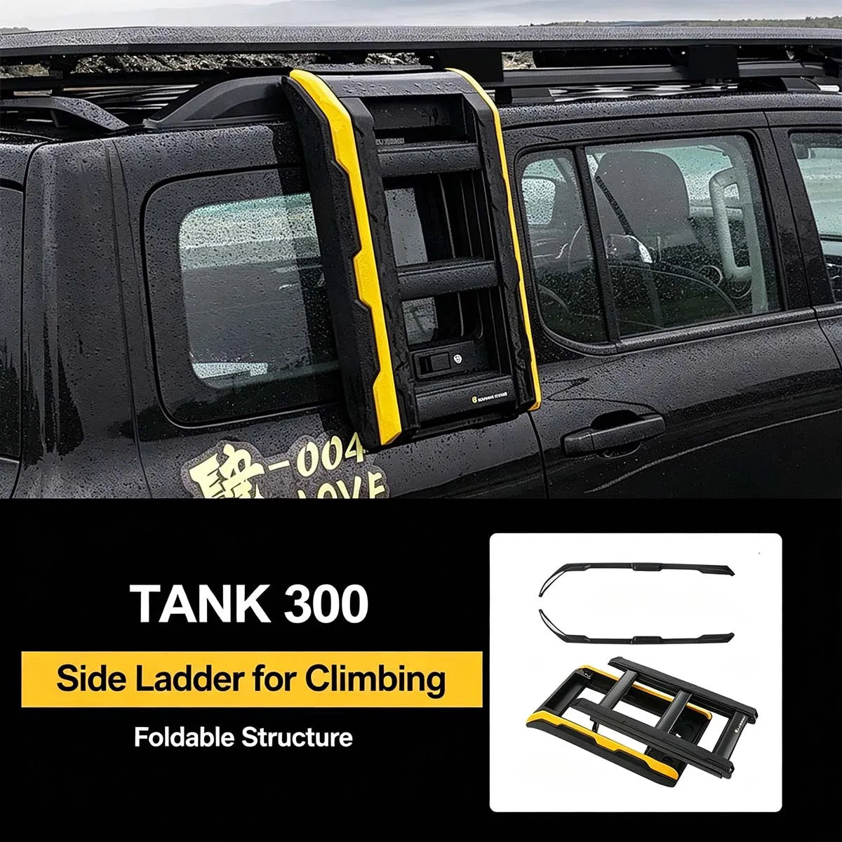 Foldable side ladder for GWM Tank 300