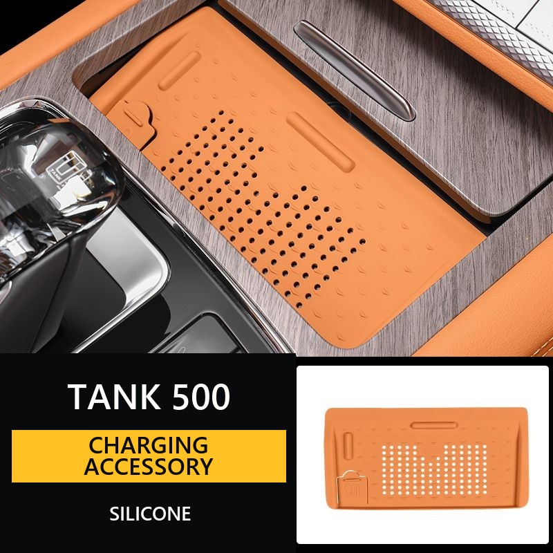 Wireless Charging Pad Silicone Mat for Tank 500 / Hi4-T#Colour_Brown