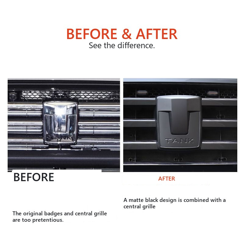 Carbon-Look Front Grille Emblem Cover for Tank 300 – Product image 2