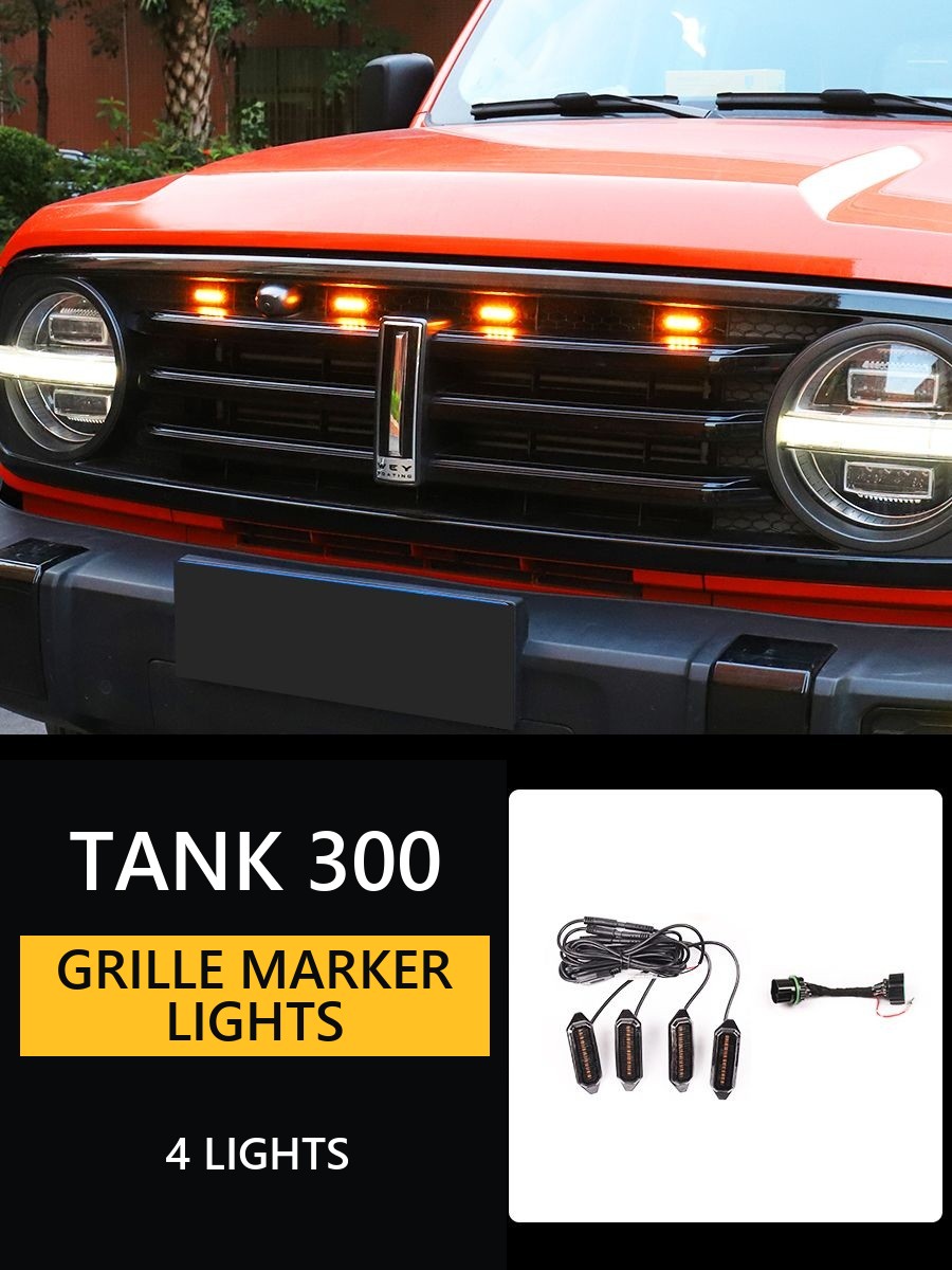 Amber Front Grille Marker Light Kit for Tank 300#Colour_Beige