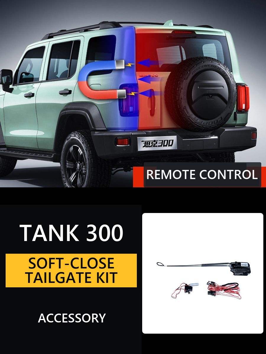 Soft-Close Tailgate Assist Kit for Tank 300#Colour_Matte