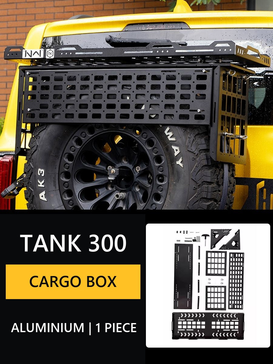Spare-Wheel-Mount Aluminium Cargo Box for Tank 300