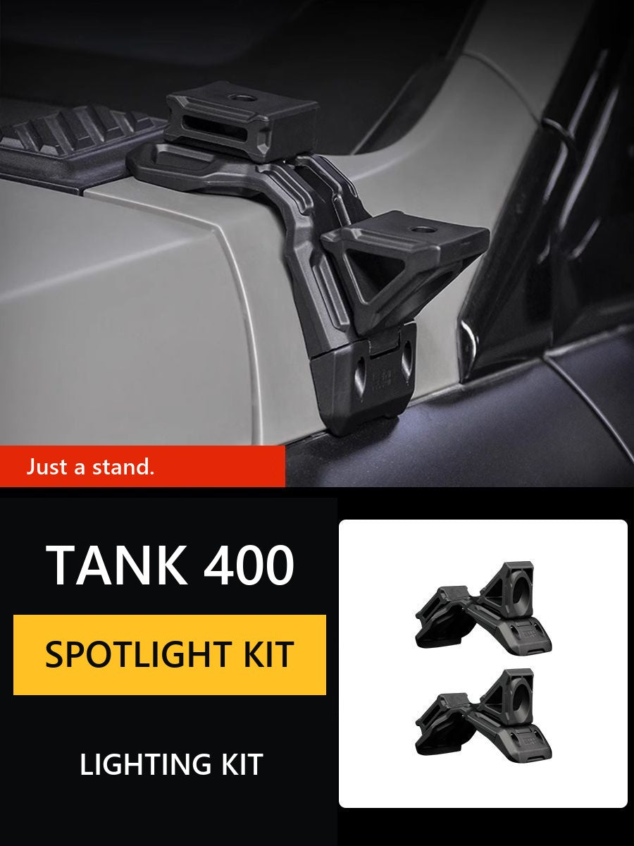 LED spotlights on the hood and A-pillar Tank 400 – image 8#Colour_Matte