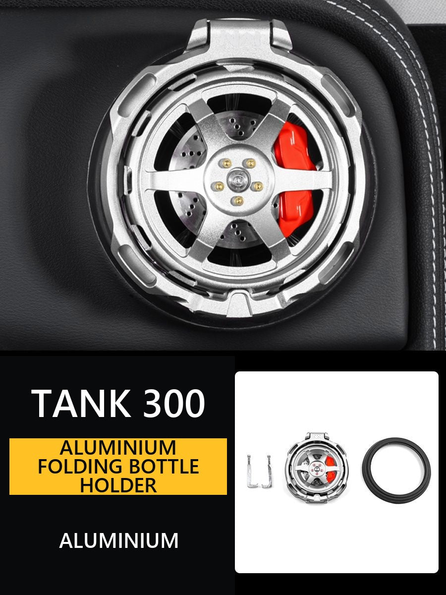 Aluminium folding bottle holder on the vent Tank 300 – image 8#Colour_Silvery, red