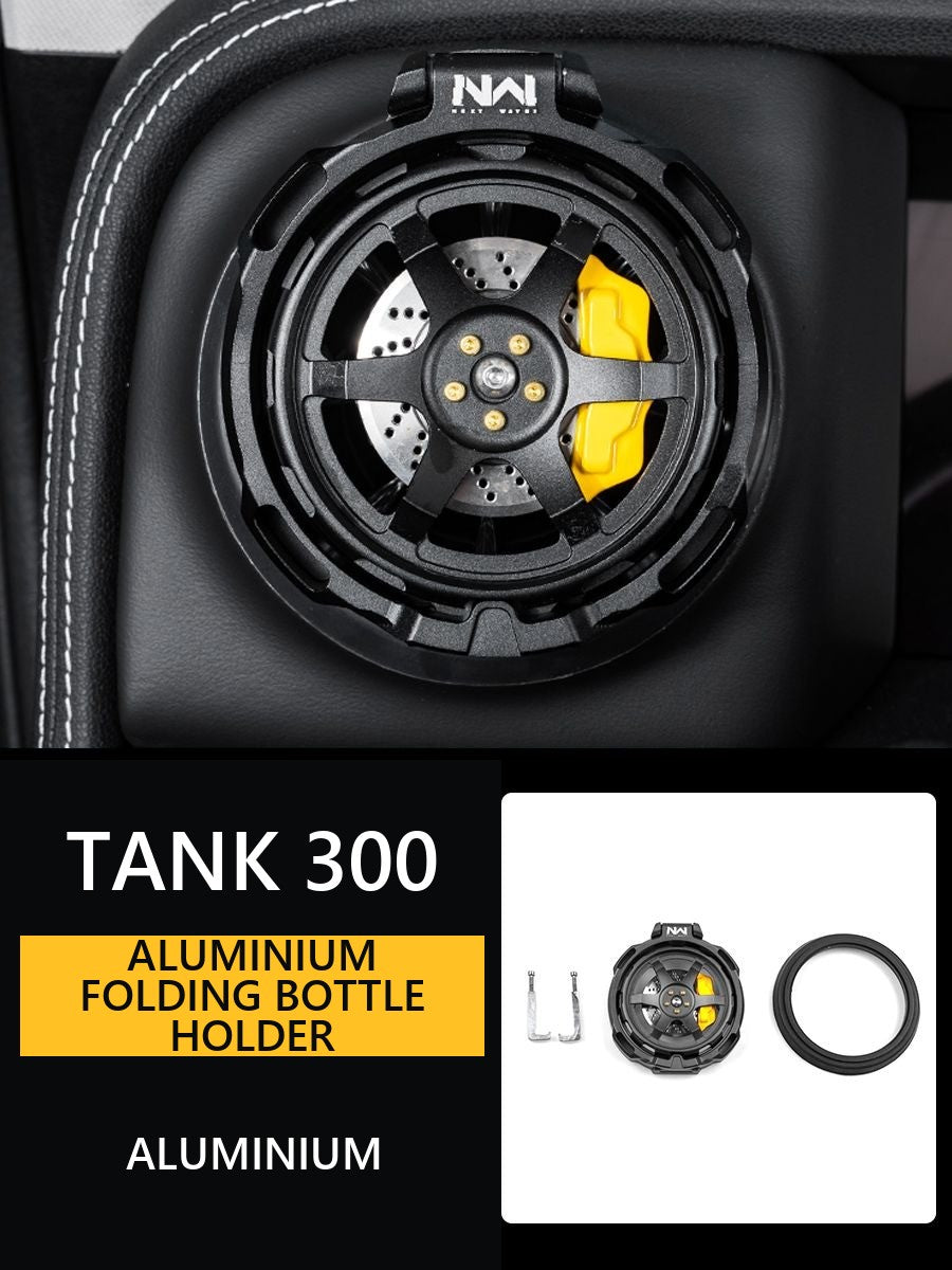Aluminium folding bottle holder on the vent Tank 300 – image 12#Colour_Black, yellow
