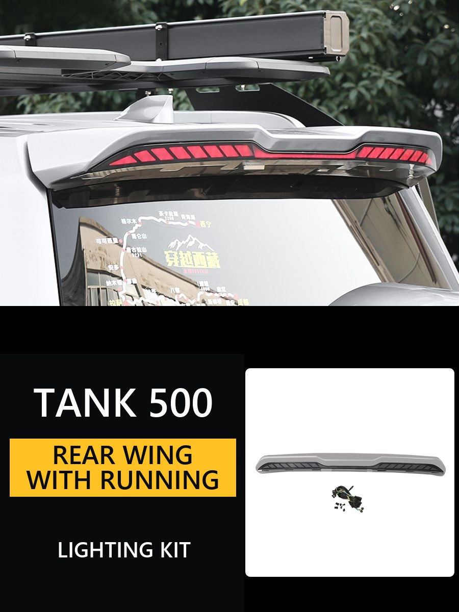 Rear wing with running lights Tank 500#Colour_Silvery