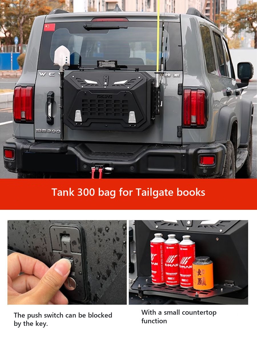 Multifunctional case with a flagpole mount on the trunk door Tank 300 – image 5