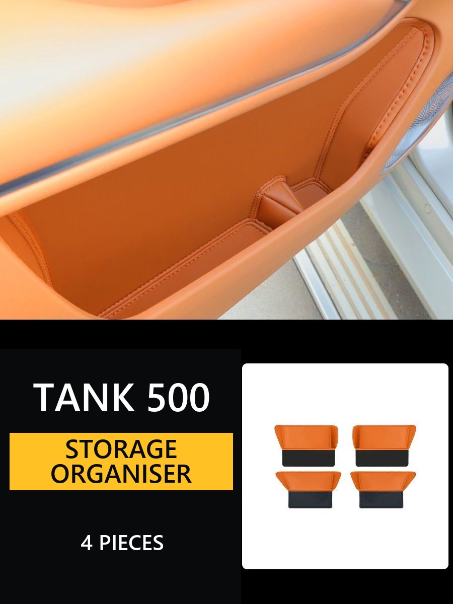 Leather Door Storage Pocket Set for Tank 500 – image 7#Colour_Brown