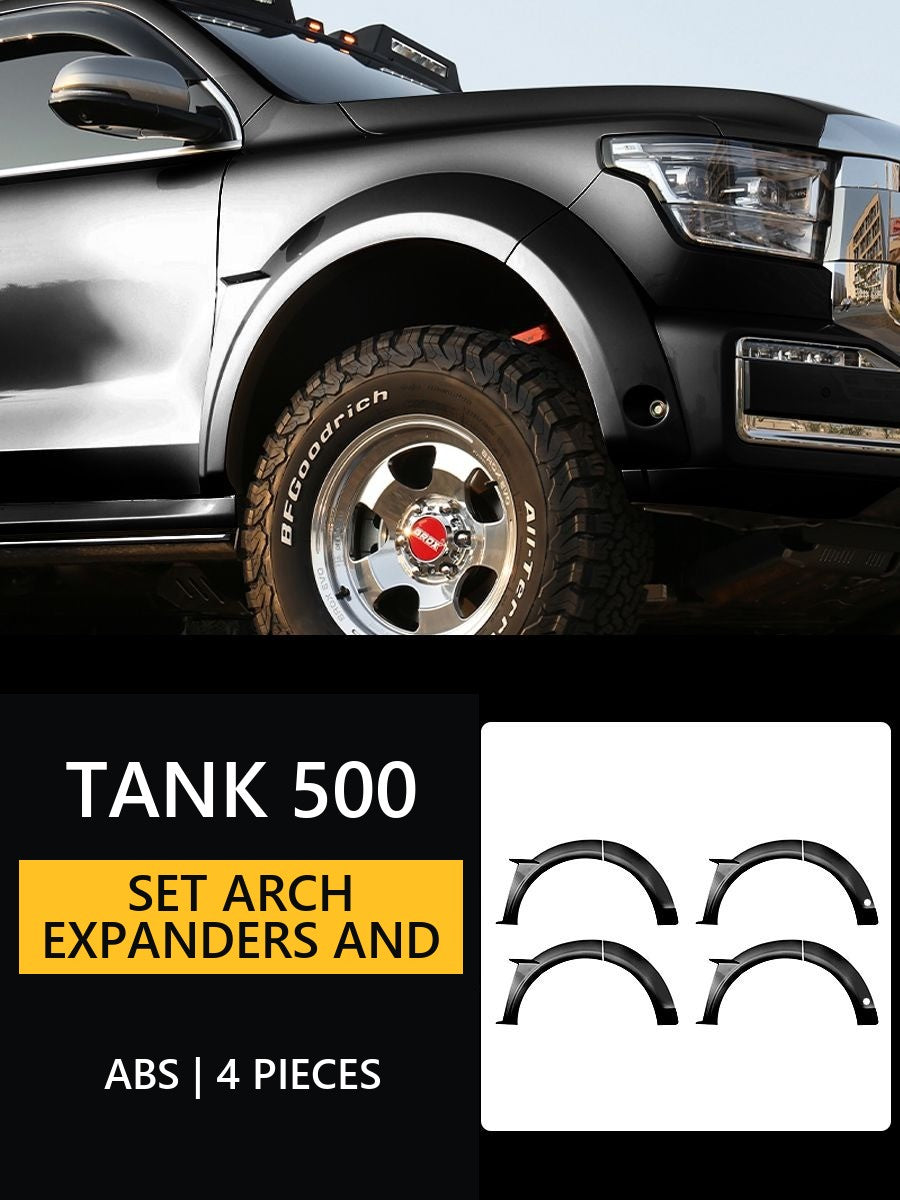 Set of arch expanders and splashers for Tank 500 – image 9#Colour_Brown