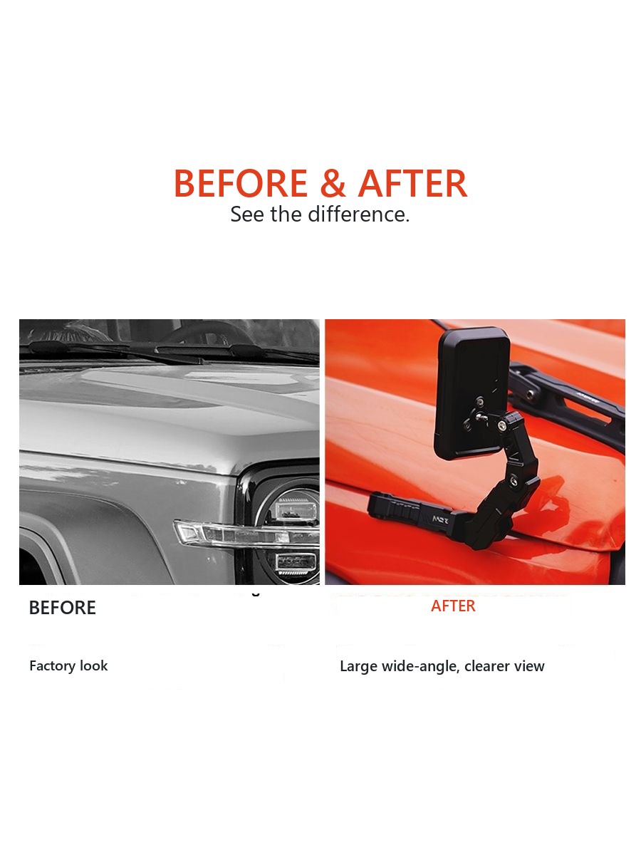 Wide-angle blind spot mirrors for Tank 300 aluminium �C Style 2 – image 4