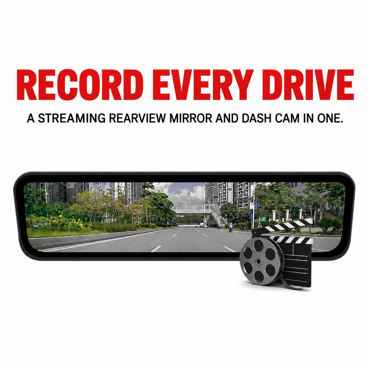 OEM-Style Rear-View Mirror Dash Camera for Tank 500: HD, night vision, front and rear recording – image 5