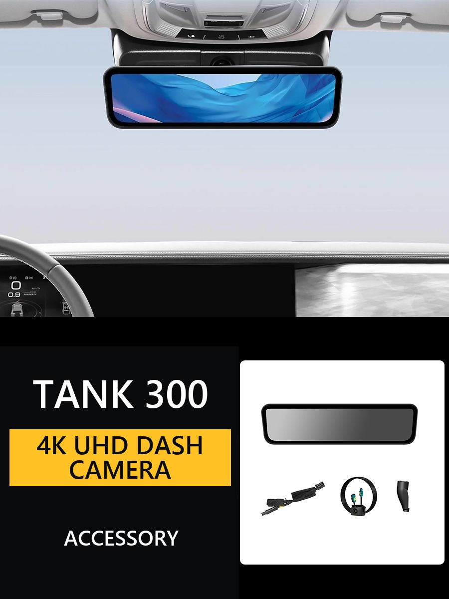 OEM-Style Rear-View Mirror Dash Camera for Tank 300: HD, night vision, front and rear recording#Colour_Matte