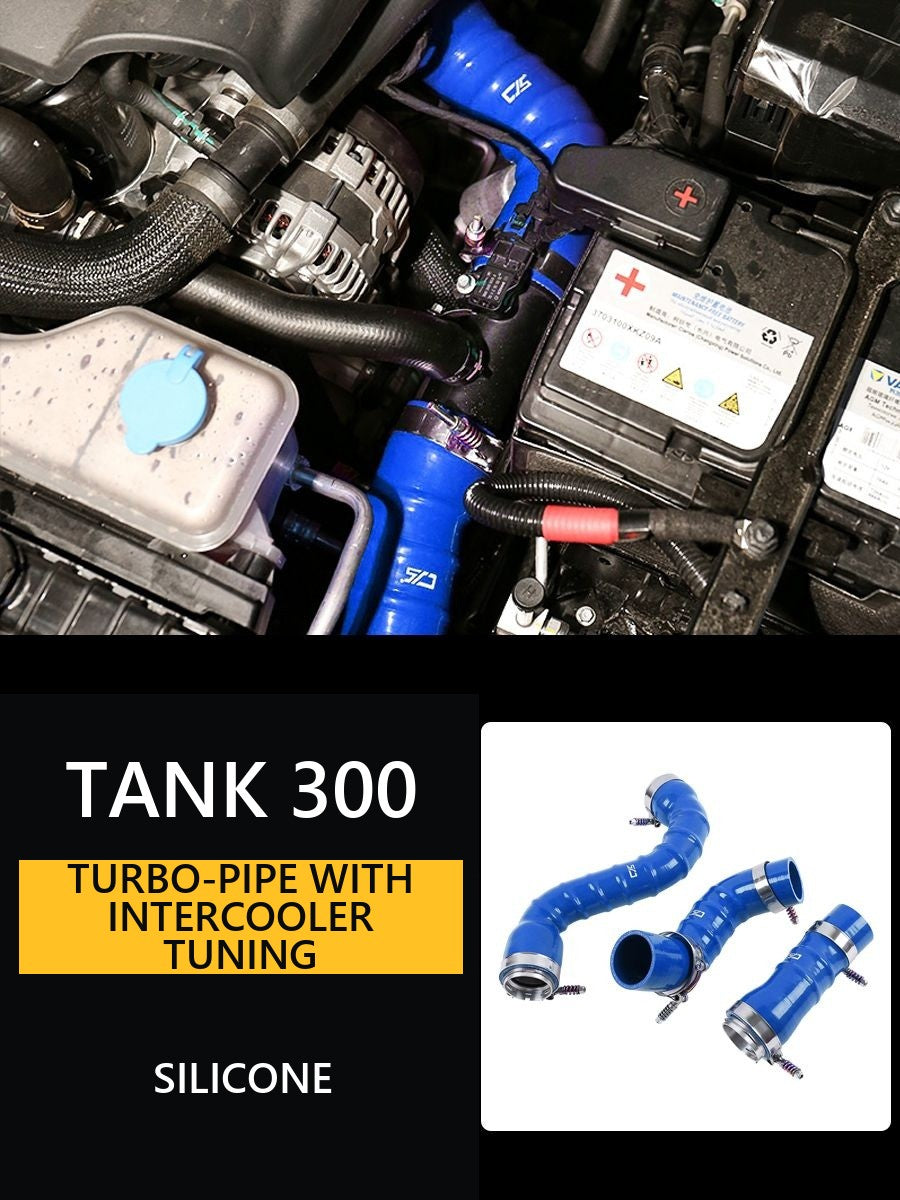 Turbo-pipe with intercooler for Tank 300: tuning to increase power#Colour_Blue