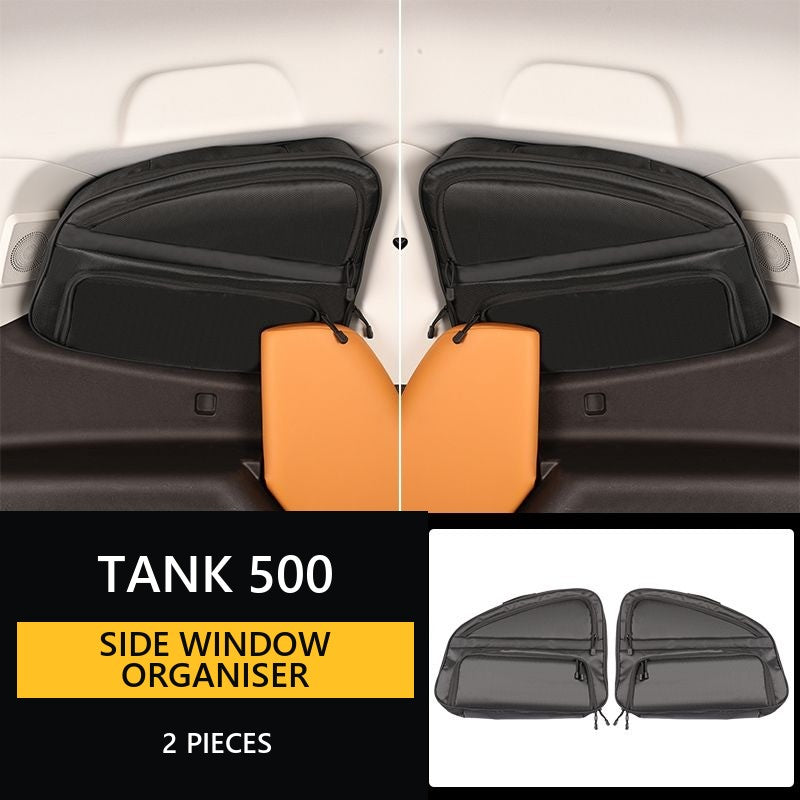 Storage Bag in the side window of the rear door of Tank 500 trunk – product image 8#Colour_Grey