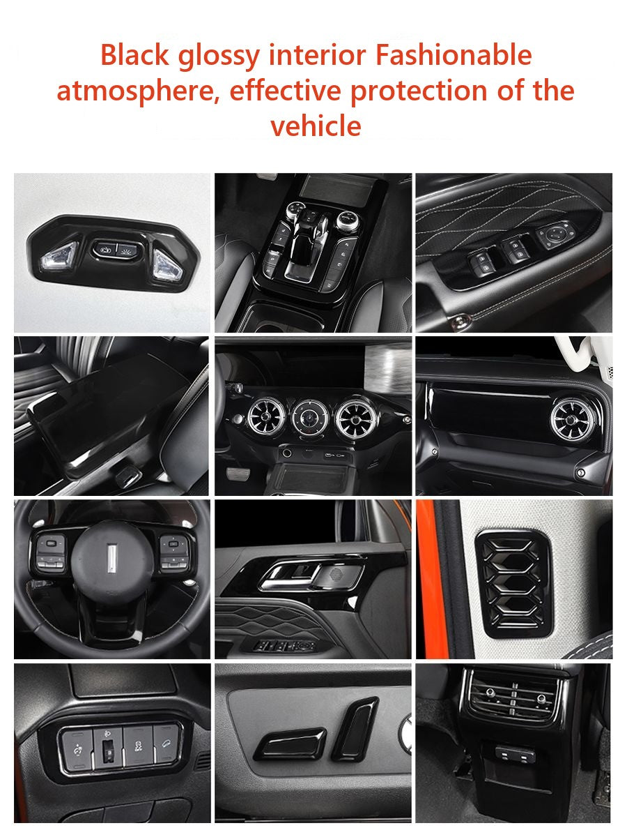 Tuning overlays for the interior of Tank 300, finishing in stylish piano-black colour, decorative elements for cars – image 2