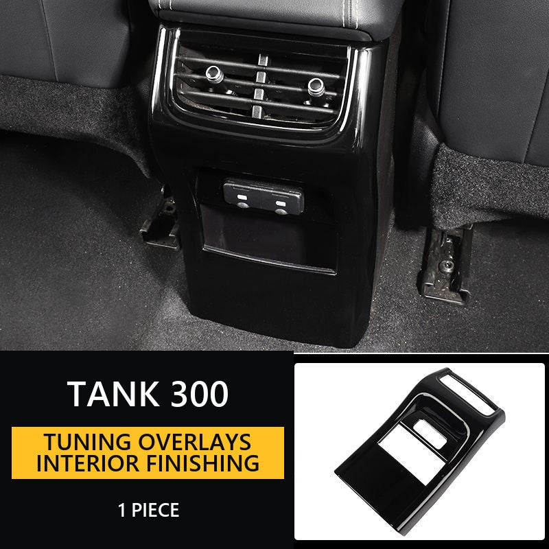 Tuning overlays for the interior of Tank 300, finishing in stylish piano-black colour, decorative elements for cars – image 11#Pack & Colour_1st – Light-brown