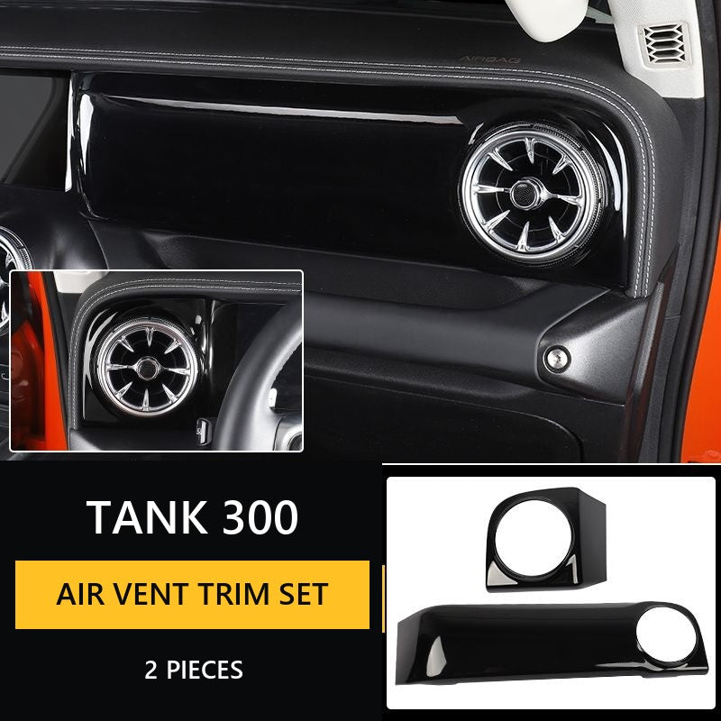 Tuning overlays for the interior of Tank 300, finishing in stylish piano-black colour, decorative elements for cars – image 16#Pack & Colour_1st – Chocolate