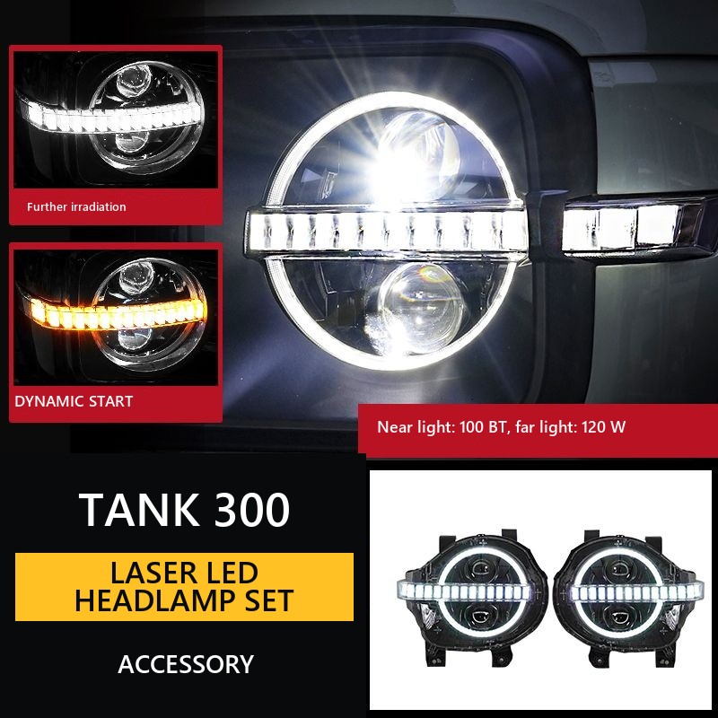 Set of LED headlamps for Tank 300 – Laser lenses#Colour_Matte
