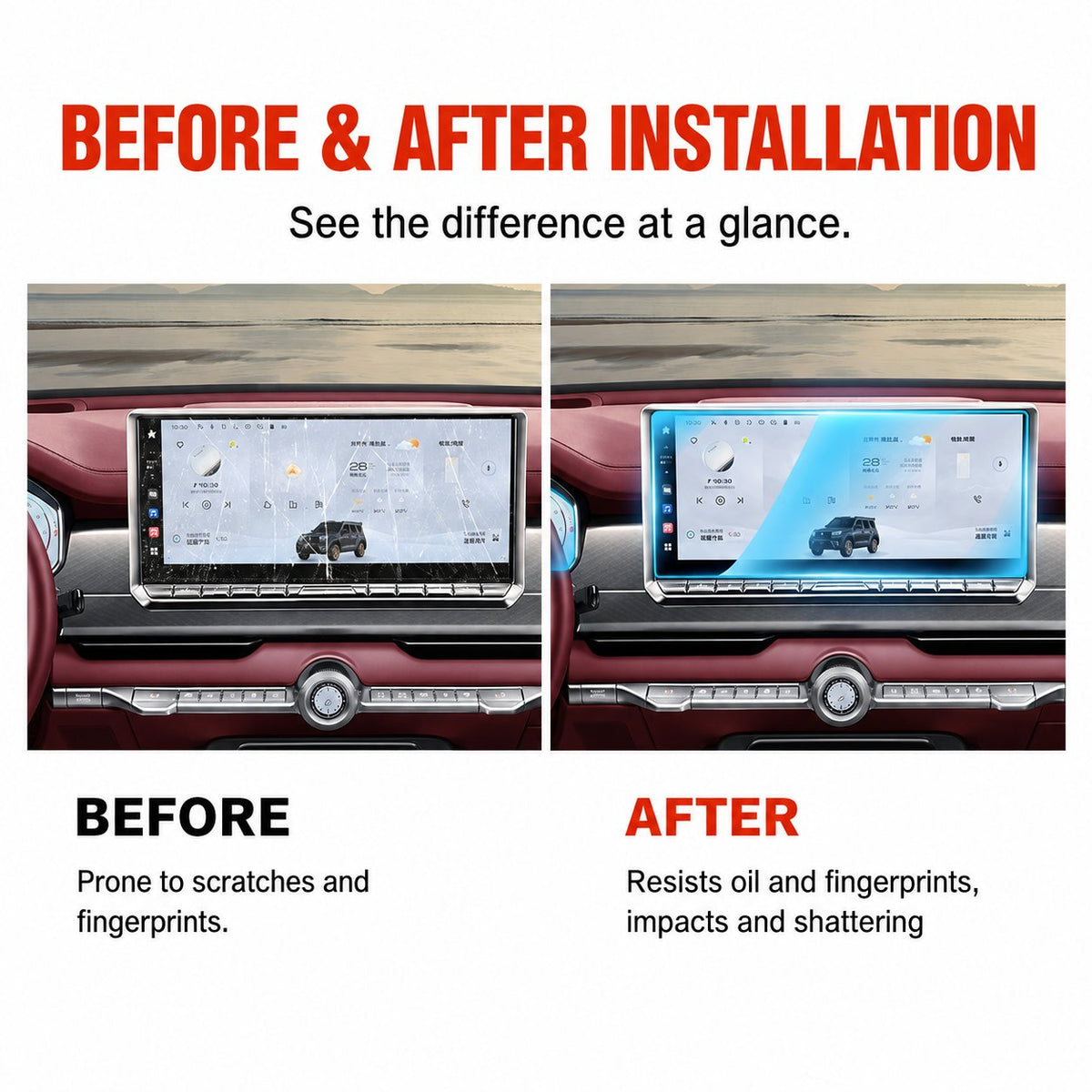 Tempered glass protective film for Tank 700 screen – image 2