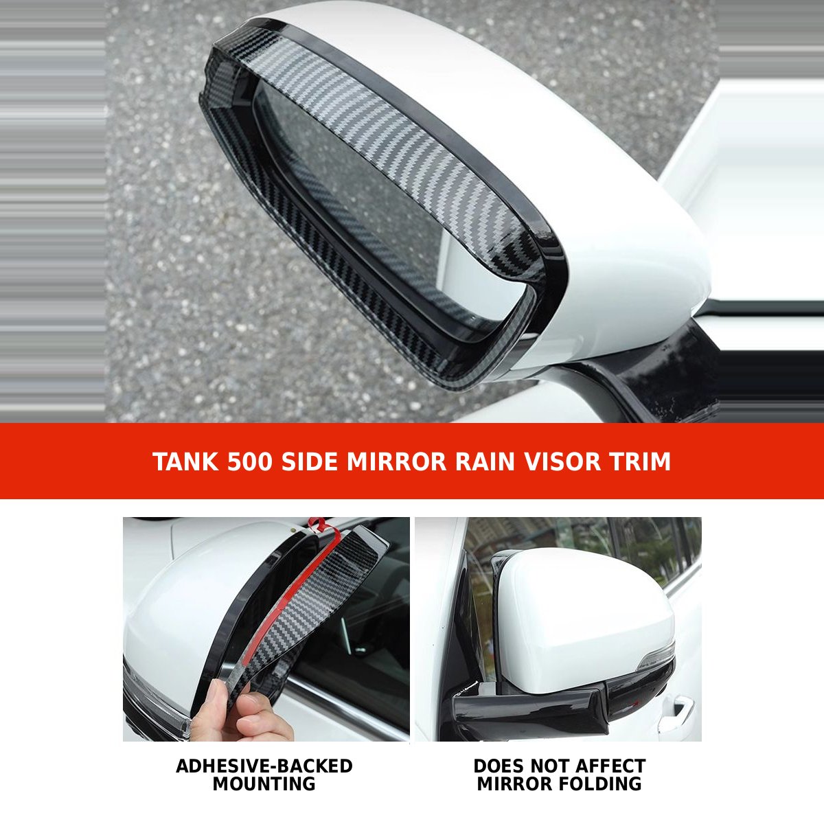 Side mirror overlay for rain protection Tank 500 – image 6