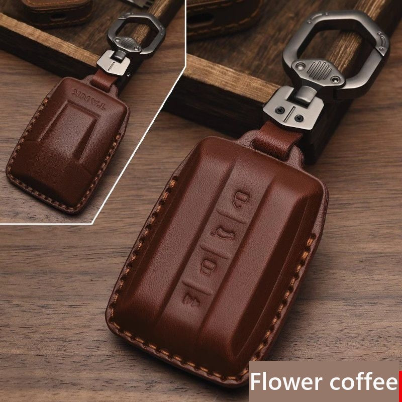 Tank 300 leather key case – image 8#Colour_Black-grey