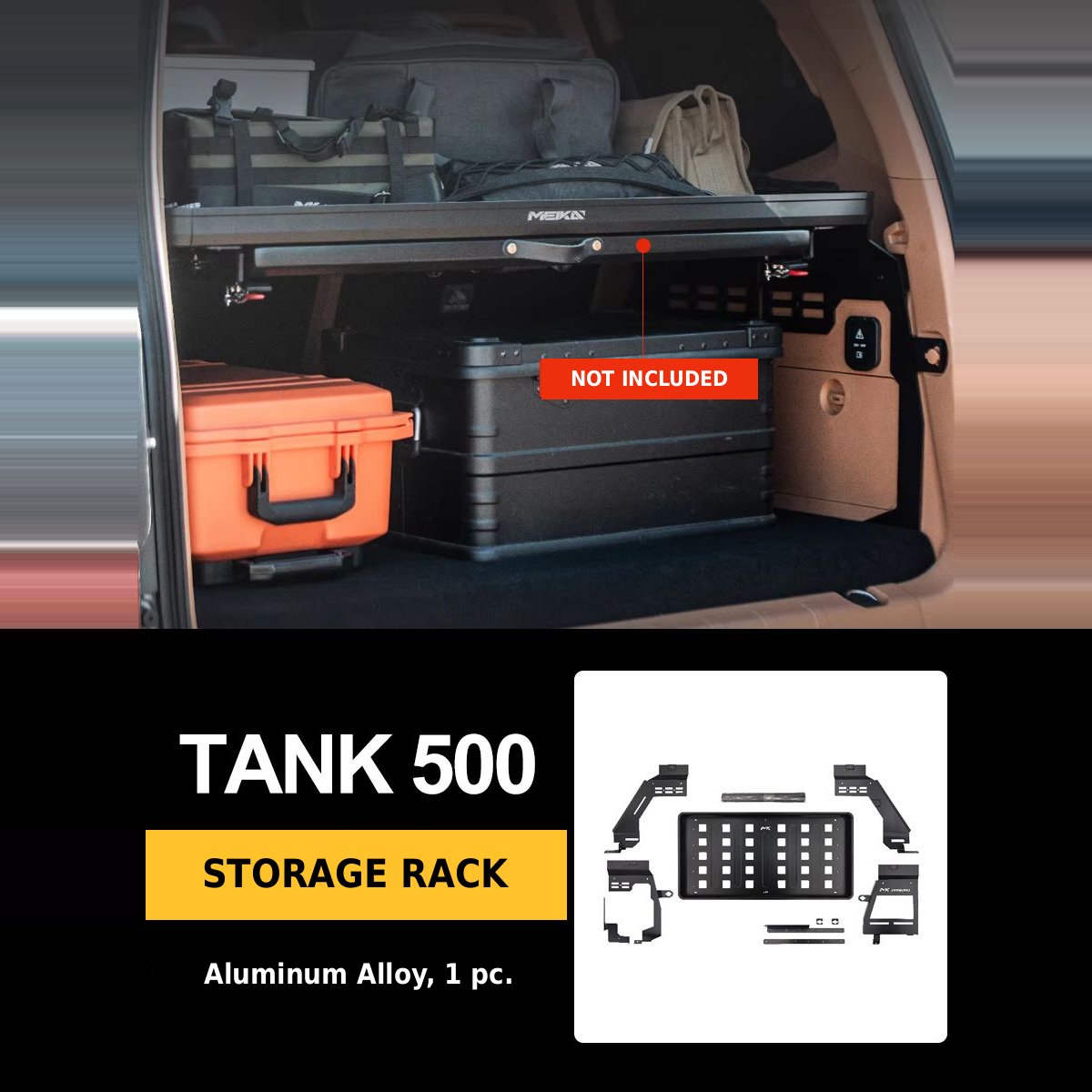 Tank 500 Meika folding trunk organiser – Matte – product image 8