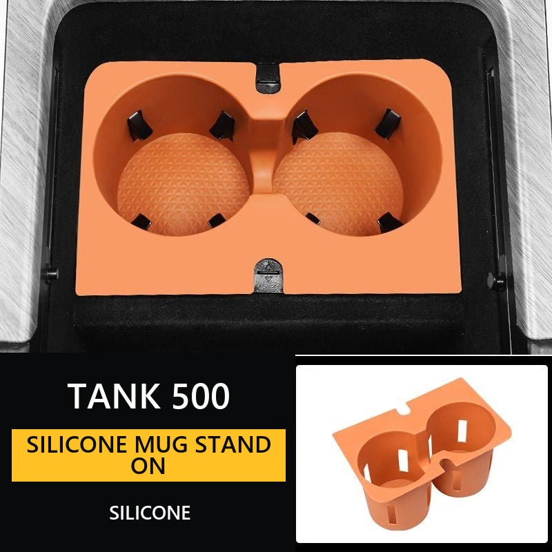 Silicone mug stand on the centre console Tank 500#Colour_Khaki