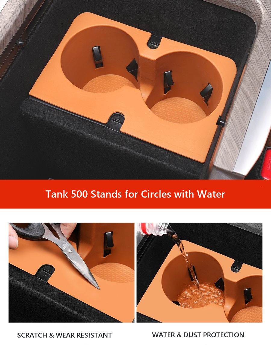 Silicone mug stand on the centre console Tank 500 – image 4