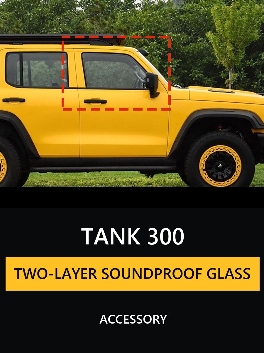 Two-layer soundproof glass for Tank 300 – Style 2