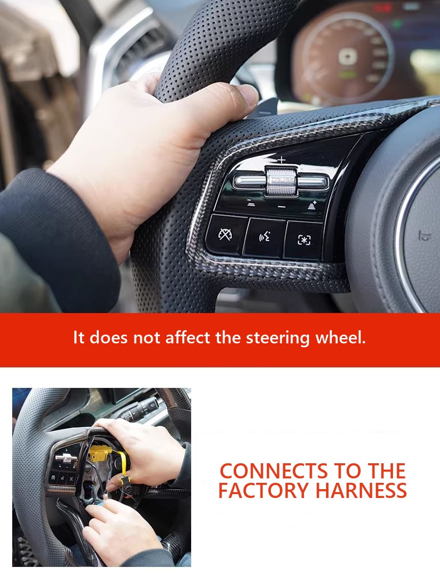 Real carbon steering wheel for Tank 700 with heated and perforated – image 2