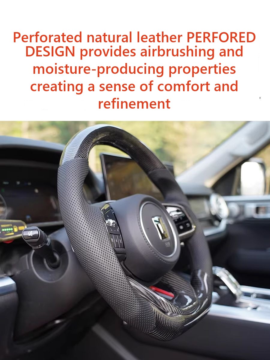 Real carbon steering wheel for Tank 700 with heated and perforated – image 5