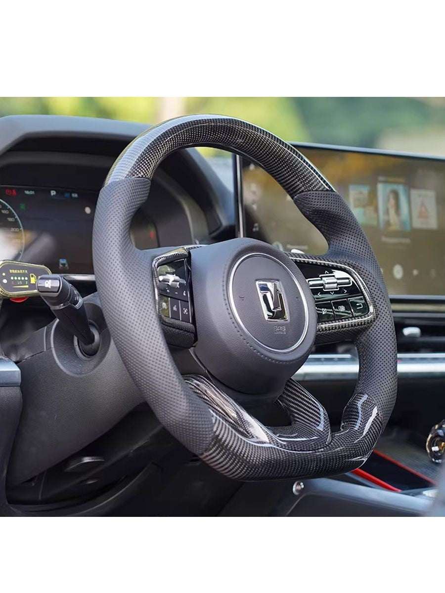 Real carbon steering wheel for Tank 700 with heated and perforated – image 7