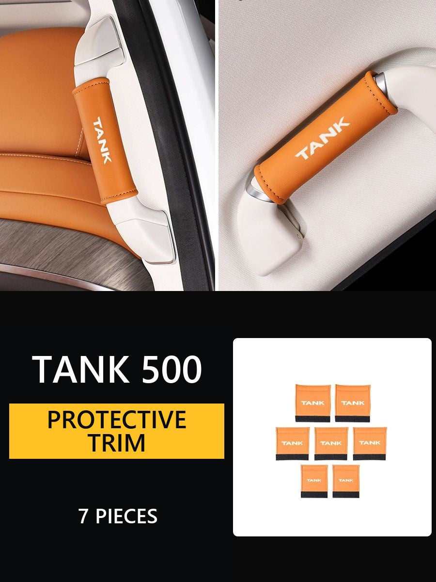 Set of protective covers for handles (ceiling and racks) for Tank 500 – image 9#Colour_Brownish