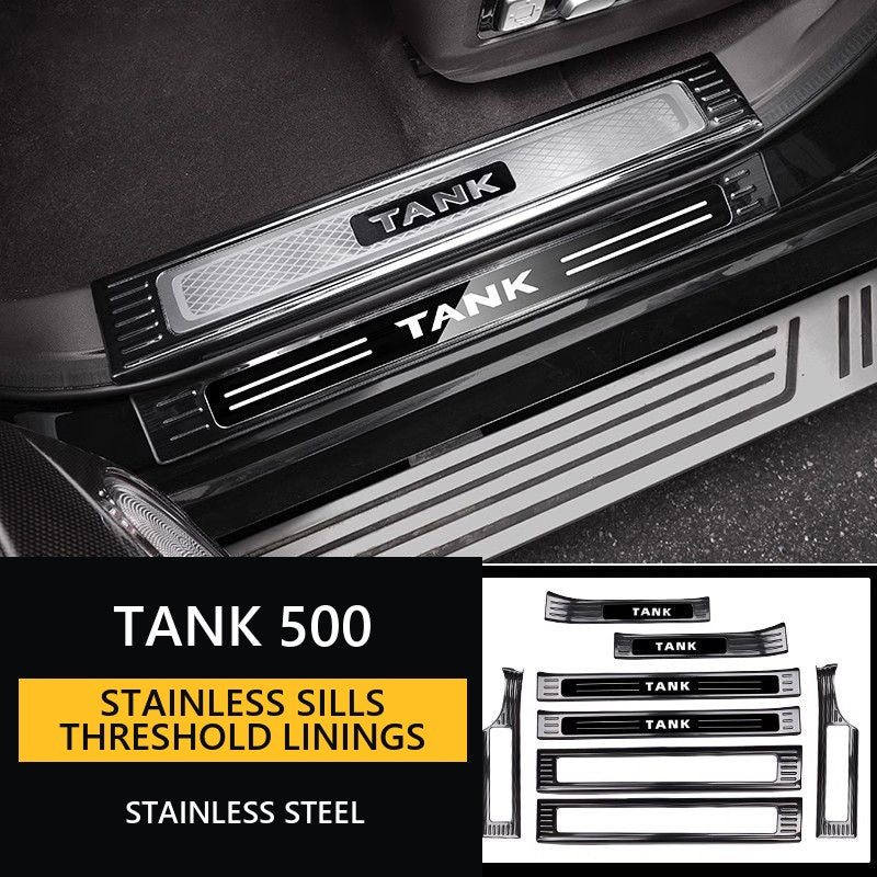 Stainless sills (threshold linings) on the body for Tank 500 – Style 2#Colour_Black