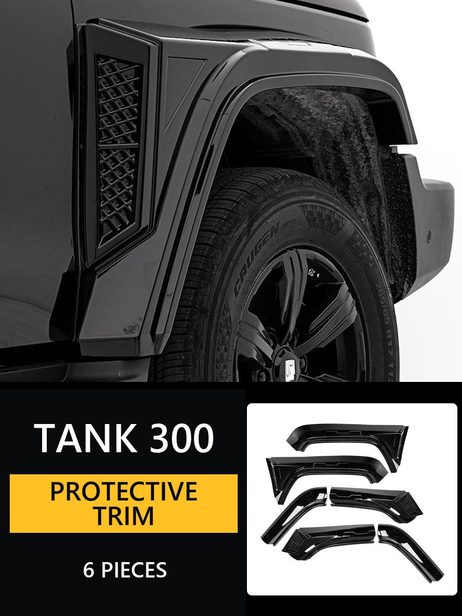 Protective and decorative linings on wheel arches (lockers) for Tank 300