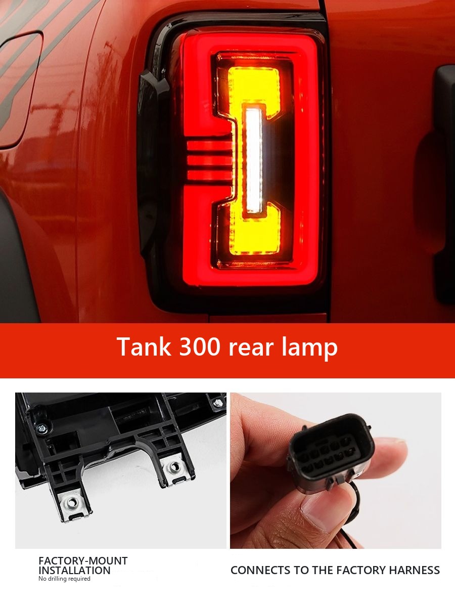 Rear lights for Tank 300, darkened, LED – image 4