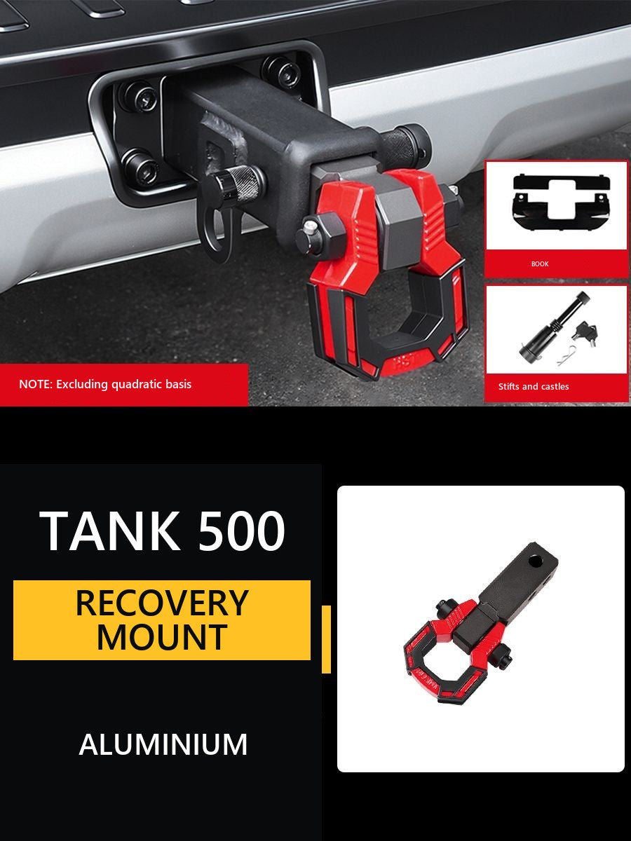 Traction coupling device (tow hitch) U-shaped, Aluminium, for Tank 500 Hi4-Z#Colour_Black-faced