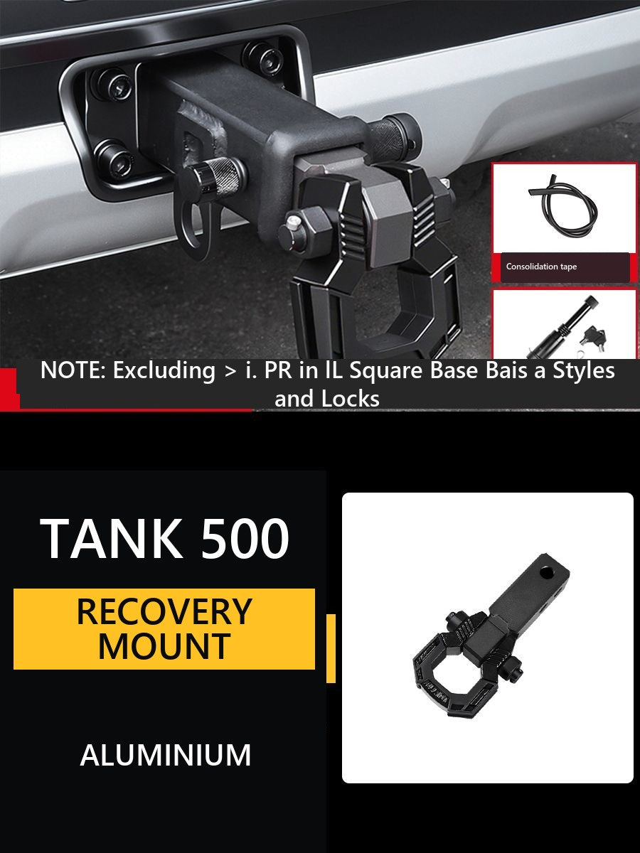 Traction coupling device (tow hitch) U-shaped, Aluminium, for Tank 500 Hi4-Z – product image 10#Colour_Black-and-grey