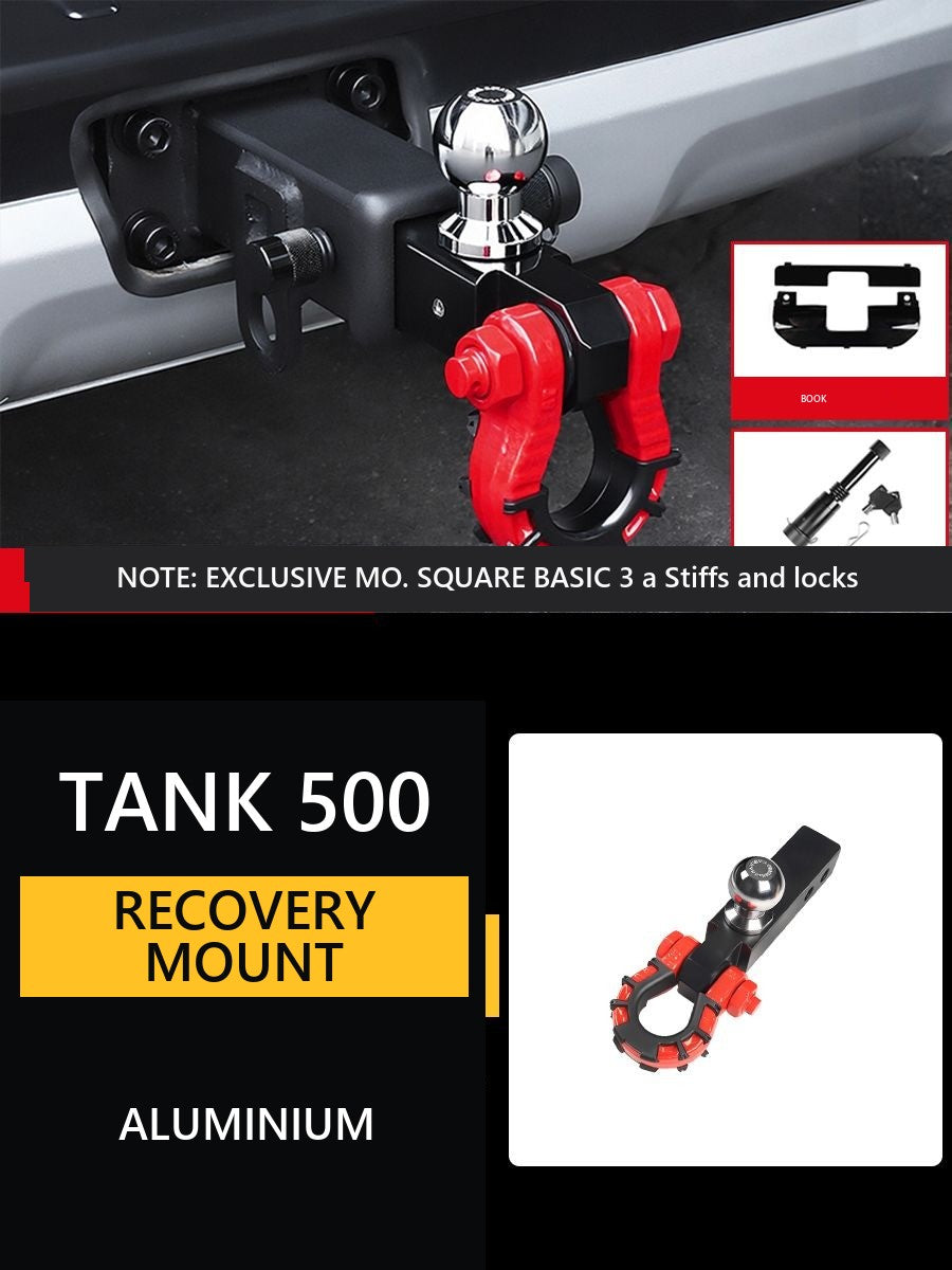 Traction coupling device (tow hitch) U-shaped, Aluminium, for Tank 500 Hi4-Z – product image 22#Colour_Black-matted, brown-red