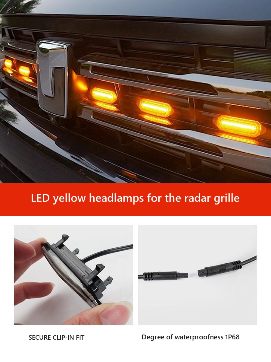 LED yellow headlights for Tank 400 Hi4-T radiator grille – image 2