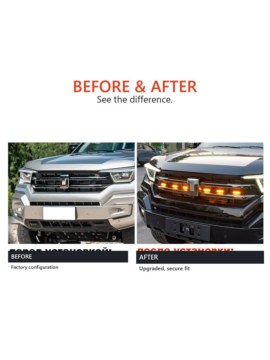LED yellow headlights for Tank 400 Hi4-T radiator grille – image 3