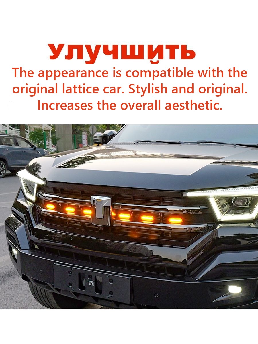 LED yellow headlights for Tank 400 Hi4-T radiator grille – image 6