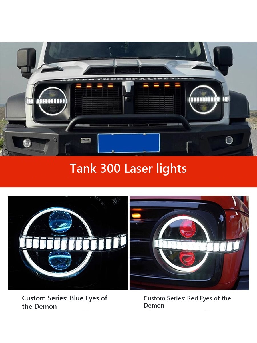 Set of LED headlamps for Tank 300 �C Laser lenses �C Style 2 – image 2