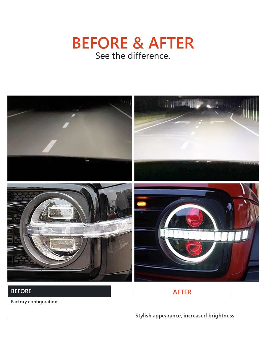 Set of LED headlamps for Tank 300 �C Laser lenses �C Style 2 – image 7