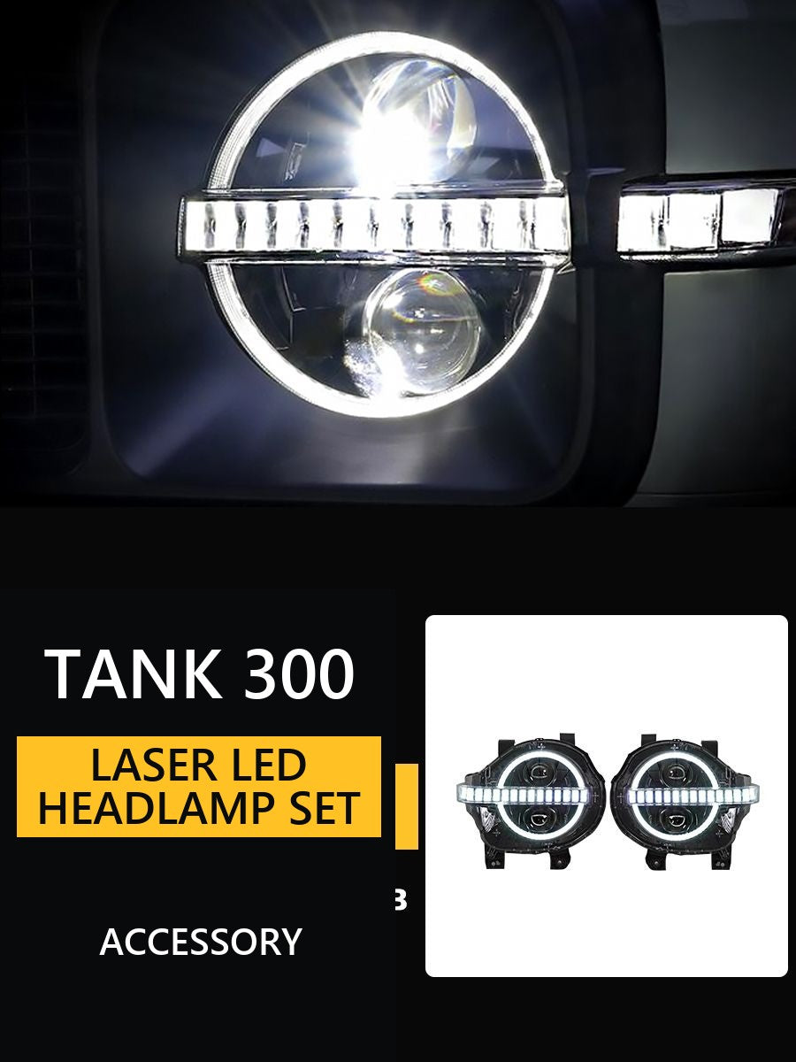 Set of LED headlamps for Tank 300 �C Laser lenses �C Style 2 – image 11#Colour_Pearly