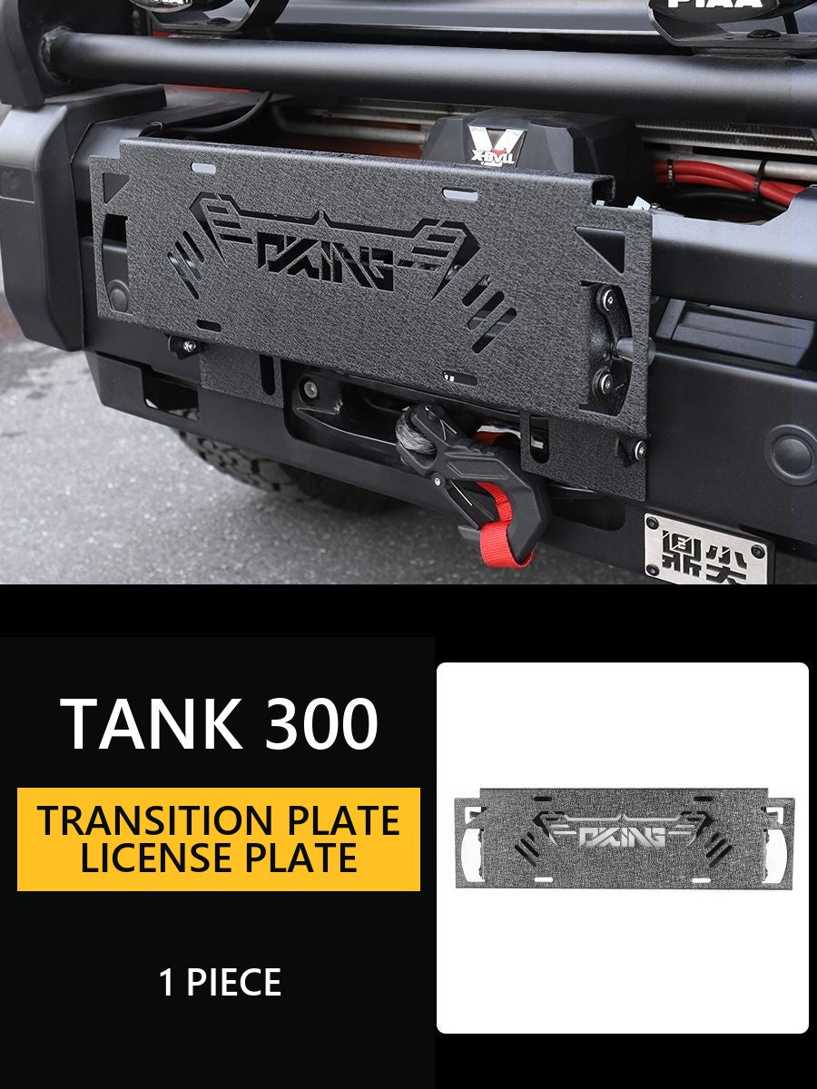 Transition plate for license plate Tank 300/400/500/700