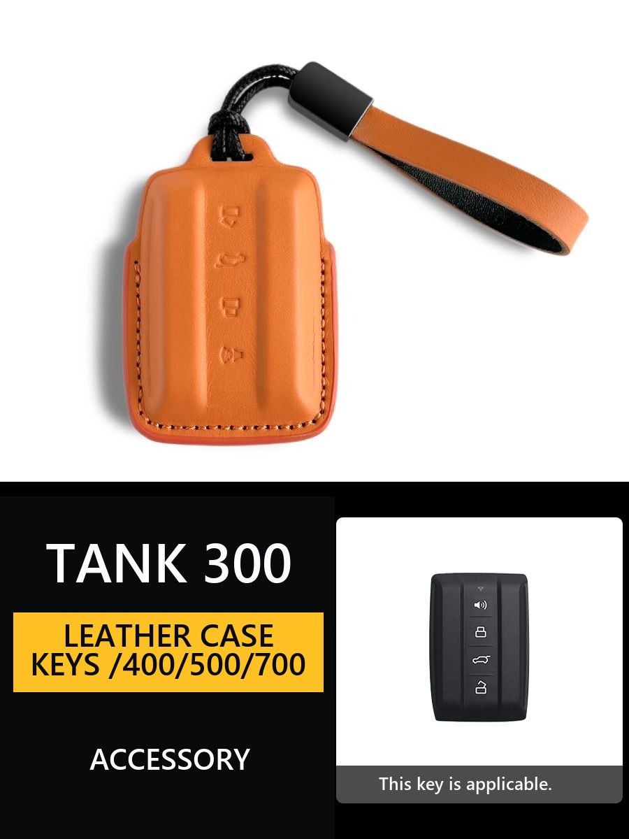 Leather case for keys Tank 300/400/500/700 – image 16#Colour_Orange