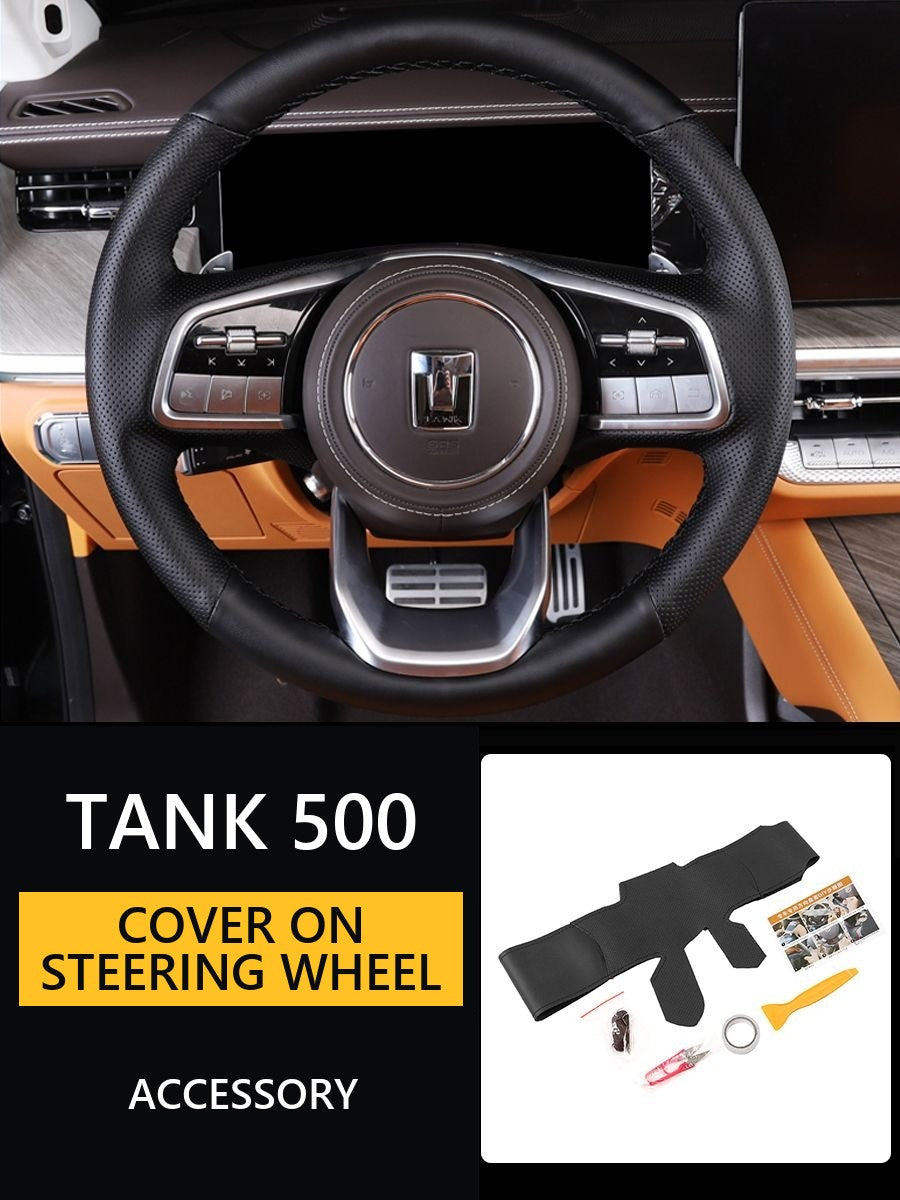 Cover on the steering wheel for Tank 500 �C Manual stitch – image 8#Colour_Black